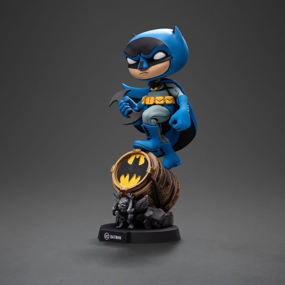 Iron Studios Batman Mini Co. Batman on Bat-Signal Blue Variant PVC Figur