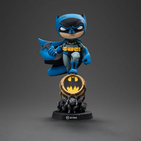 Iron Studios Batman Mini Co. Batman on Bat-Signal Blue Variant PVC Figur