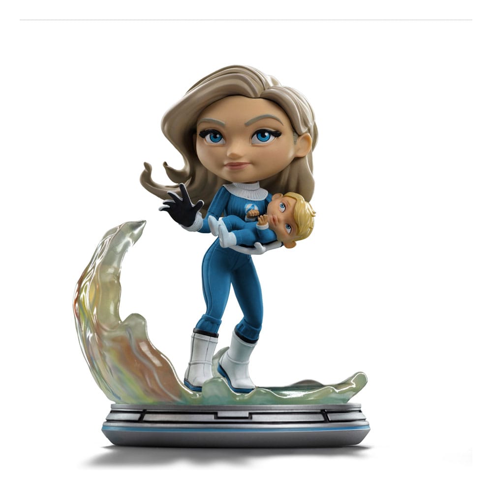 Iron Studios Fantastic Four Invisible Woman and Franklin Mini Co. Figur