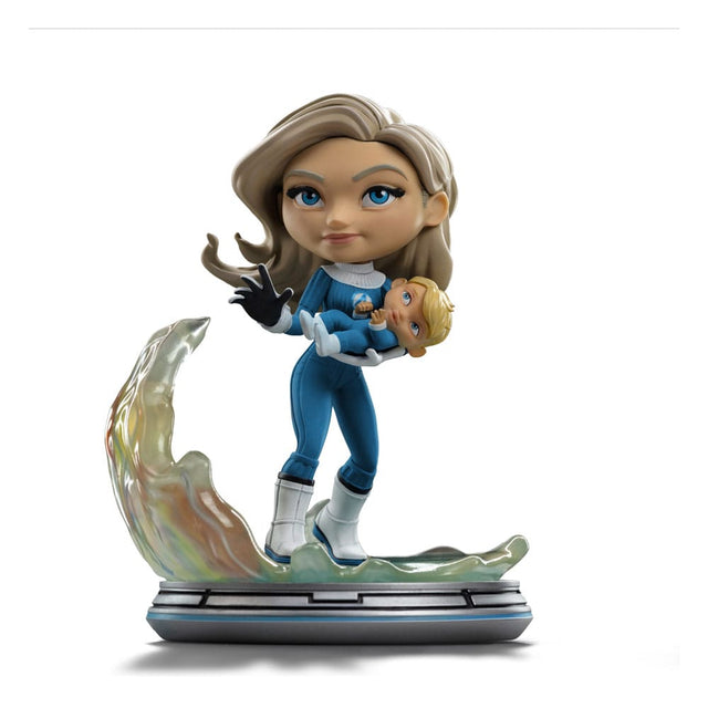 Iron Studios Fantastic Four Invisible Woman and Franklin Mini Co. Figur