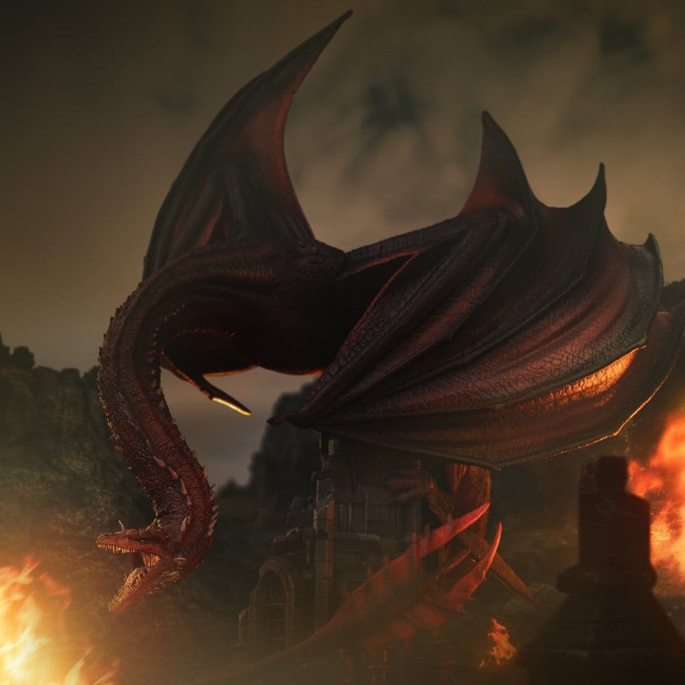 Iron Studios House of the Dragon Icons Caraxes Statue