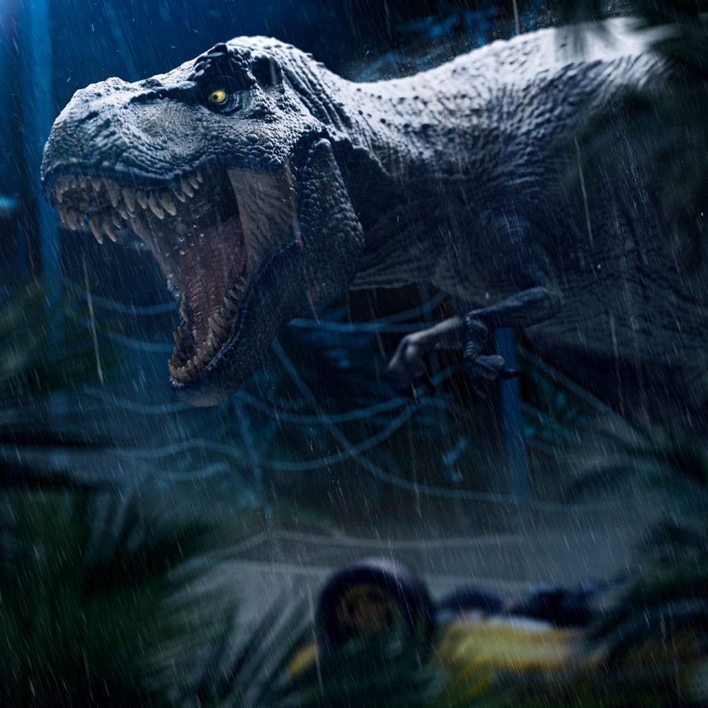Iron Studios Jurassic Park T-Rex Attack Icons Statue
