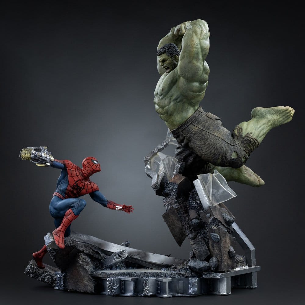 Iron Studios Marvel Comics Spider-Man vs Hulk Art Scale 1/10 Statue