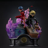 Iron Studios Miraculous Deluxe Art Scale Lady Bug And Cat Noir Signed Edition 1/10 Statue