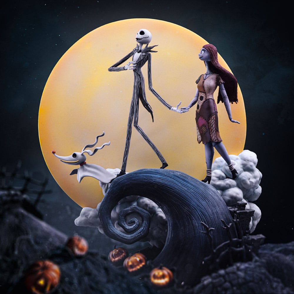 Iron Studios Nightmare Before Christmas Deluxe Art Scale Jack and Sally 1/10 Statue
