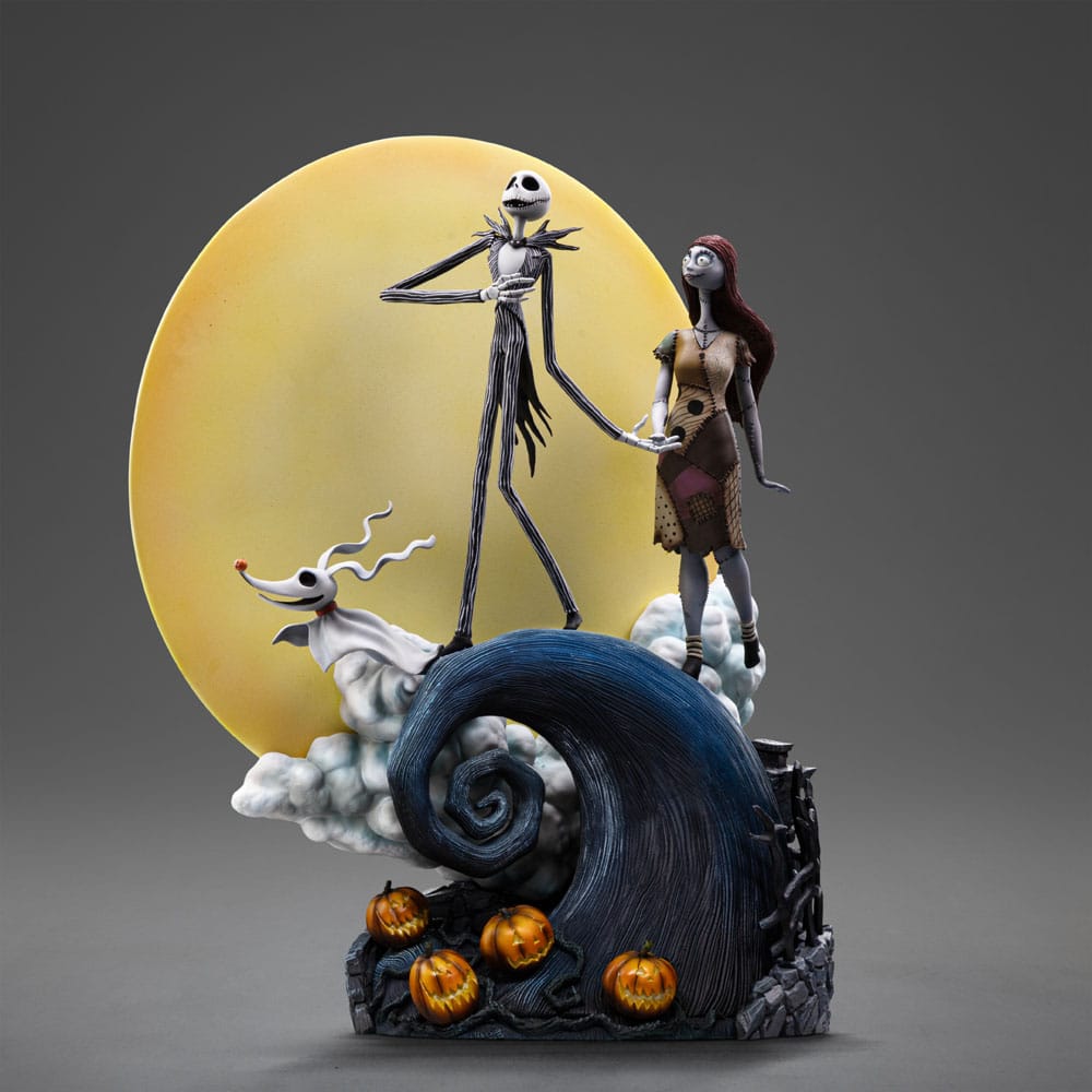Iron Studios Nightmare Before Christmas Deluxe Art Scale Jack and Sally 1/10 Statue