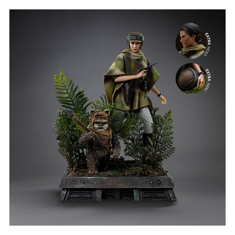 Iron Studios Star Wars Episode VI Art Scale Statue 1/10 Leia and Wicket