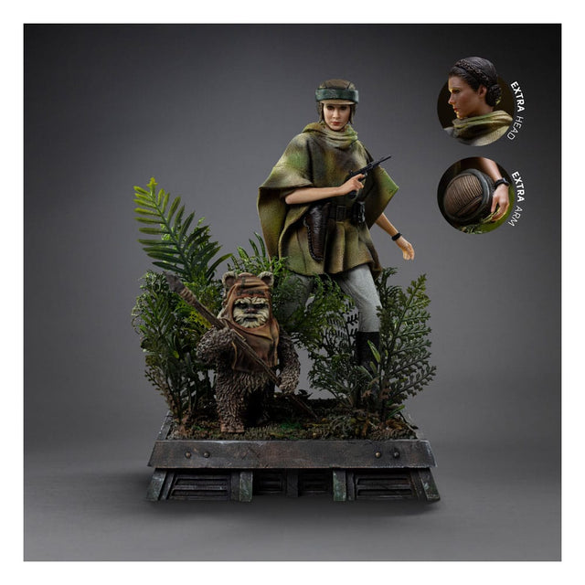 Iron Studios Star Wars Episode VI Art Scale Statue 1/10 Leia and Wicket