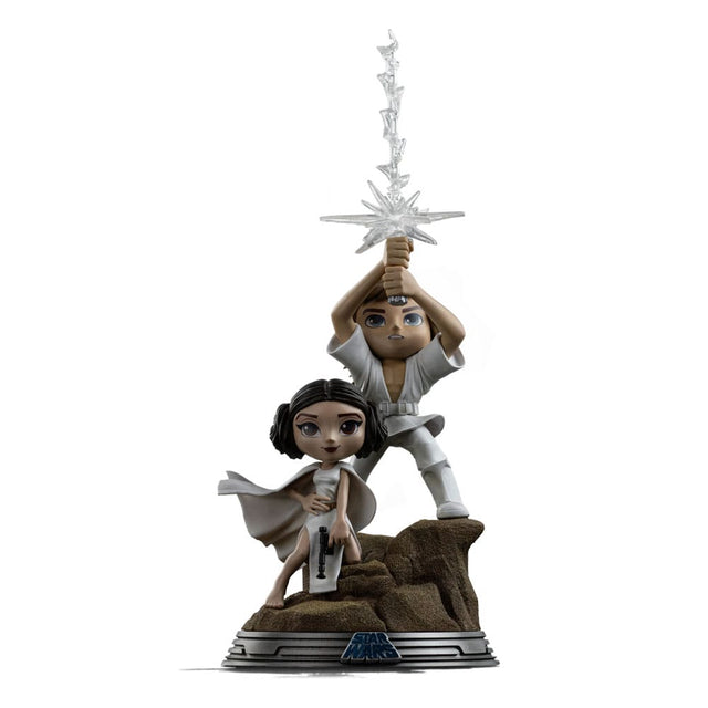 Iron Studios Star Wars Mini Co. Luke & Leia PVC Figur
