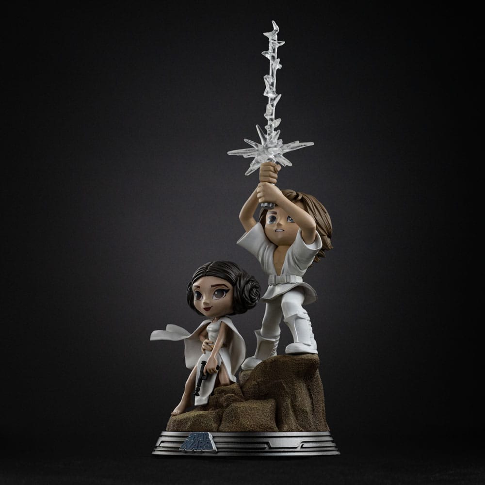 Iron Studios Star Wars Mini Co. Luke & Leia PVC Figur