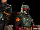 Iron Studios Star Wars The Mandalorian Boba Fett & Fennec on Throne Deluxe Art Scale Statue