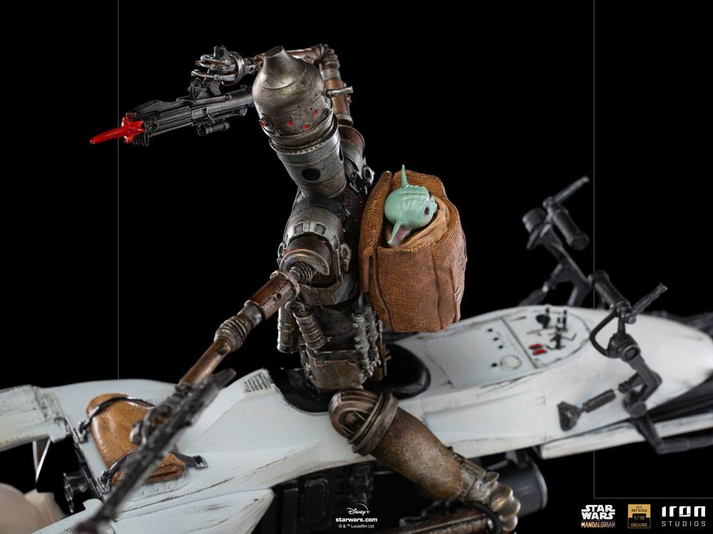 Iron Studios Star Wars The Mandalorian IG-11 & The Child Deluxe Art Scale Statue