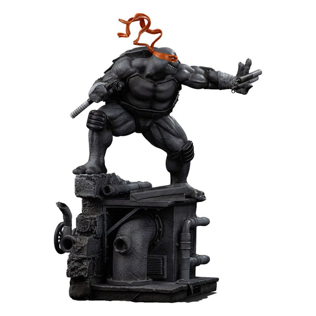 Iron Studios Teenage Mutant Ninja Turtles Michelangelo Black and White Exclusive 1/10 Statue