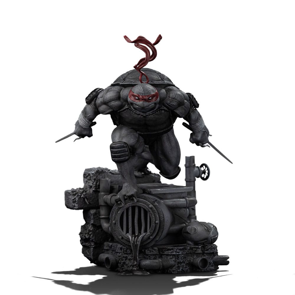 Iron Studios Teenage Mutant Ninja Turtles Raphael Black and White Exclusive 1/10 Statue