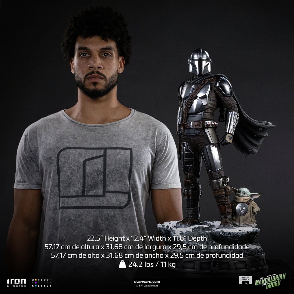 Iron Studios The Mandalorian & Grogu Legacy Replica 1/4 Statue