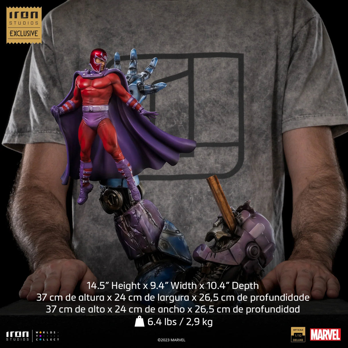 Iron Studios X-Men Magneto vs Sentinel (2023 Event Exclusive) 1/10 Statue