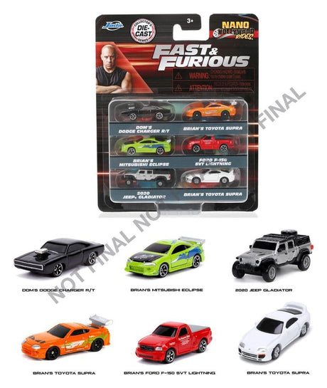 Jada Toys Fast & Furious Nano Cars 6er-Pack