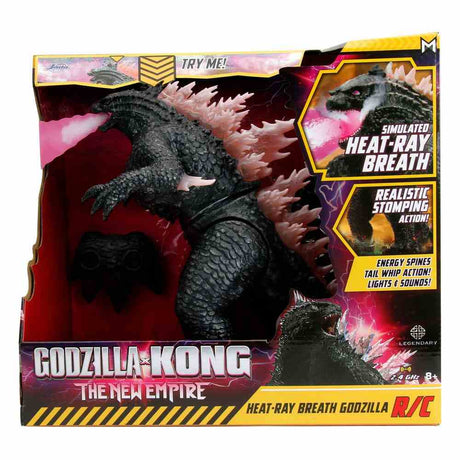 Jada Toys Godzilla x Kong The New Empire 63 cm Walking RC 1/12 Heat-Ray Breath Godzilla