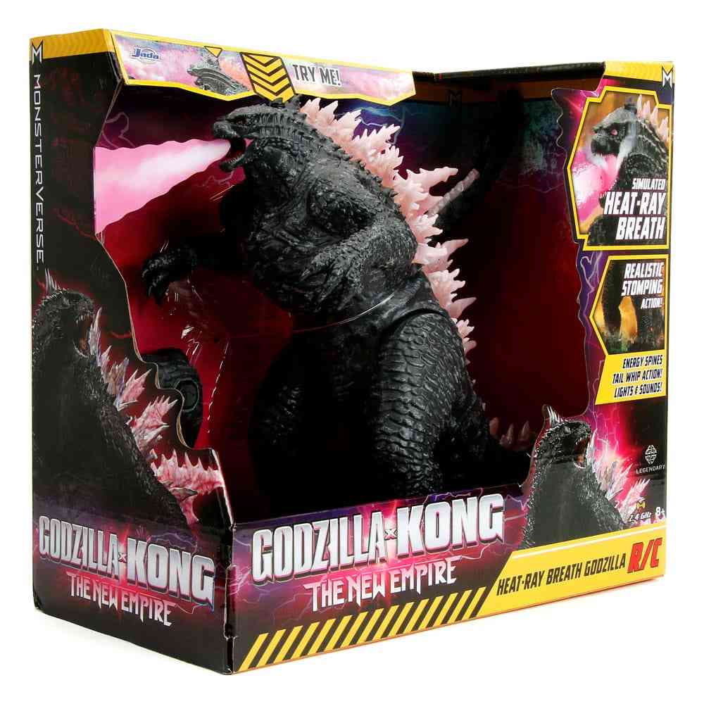Jada Toys Godzilla x Kong The New Empire 63 cm Walking RC 1/12 Heat-Ray Breath Godzilla