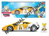 Jada Toys Sonic Tails Lamborghini Huracan Diecast 1/24 Modell