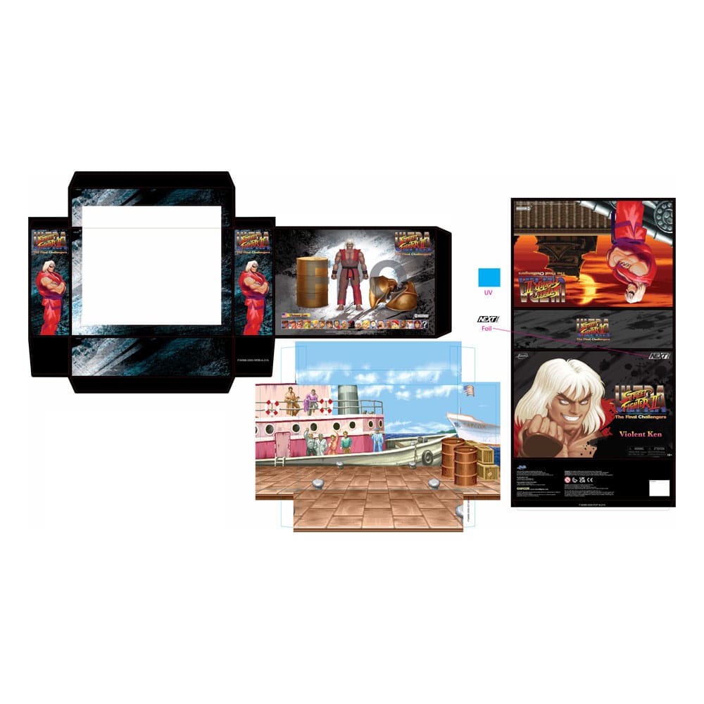 Jada Toys Ultra Street Fighter II: The Final Challengers Actionfigur 1/12 Violent Ken Next Level SDCC 2024 Exclusive