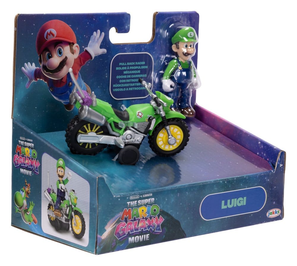 Jakks Pacific Der Super Mario Galaxy Film Mit Rückziehmotorrad Luigi Actionfigur