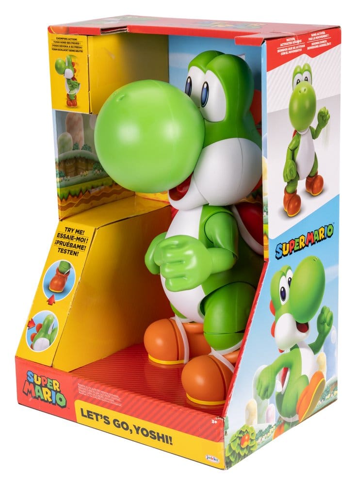 Jakks Pacific Super Mario Sprechende Let’s Go! Yoshi! Actionfigur