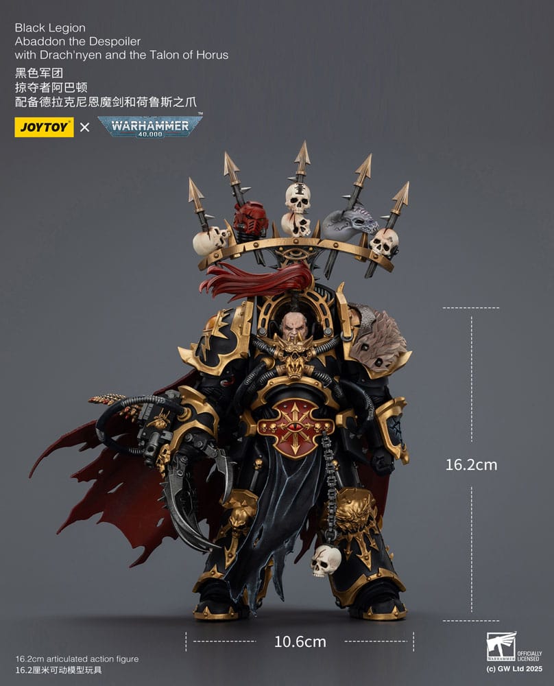 Joy Toy (CN) Warhammer 40,000 Black Legion Abaddon the Despoiler with Drach'nyen and the Talo Actionfigur