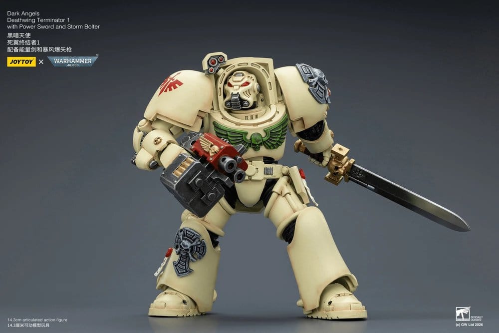 Joy Toy (CN) Warhammer 40,000 Dark Angels Deathwing Terminator 1 with Power Sword and Storm Bolter Actionfigur
