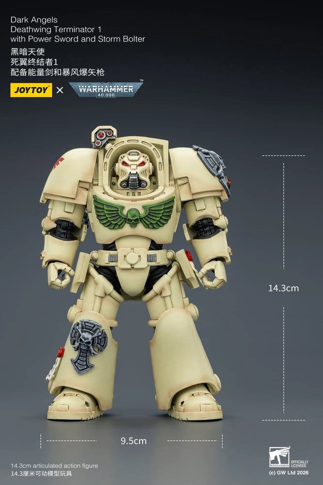 Joy Toy (CN) Warhammer 40,000 Dark Angels Deathwing Terminator 1 with Power Sword and Storm Bolter Actionfigur