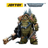 Joy Toy (CN) Warhammer 40,000 Death Guard Blightlord Terminator 1 with Reaper Autocannon and Bubotic Blades Actionfigur