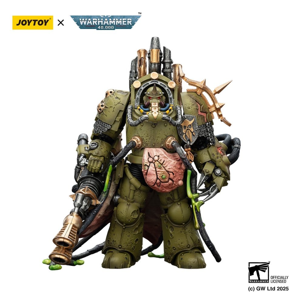 Joy Toy (CN) Warhammer 40,000 Death Guard Lord of Virulence with Power Fist and Twin Plague Spewer Actionfigur