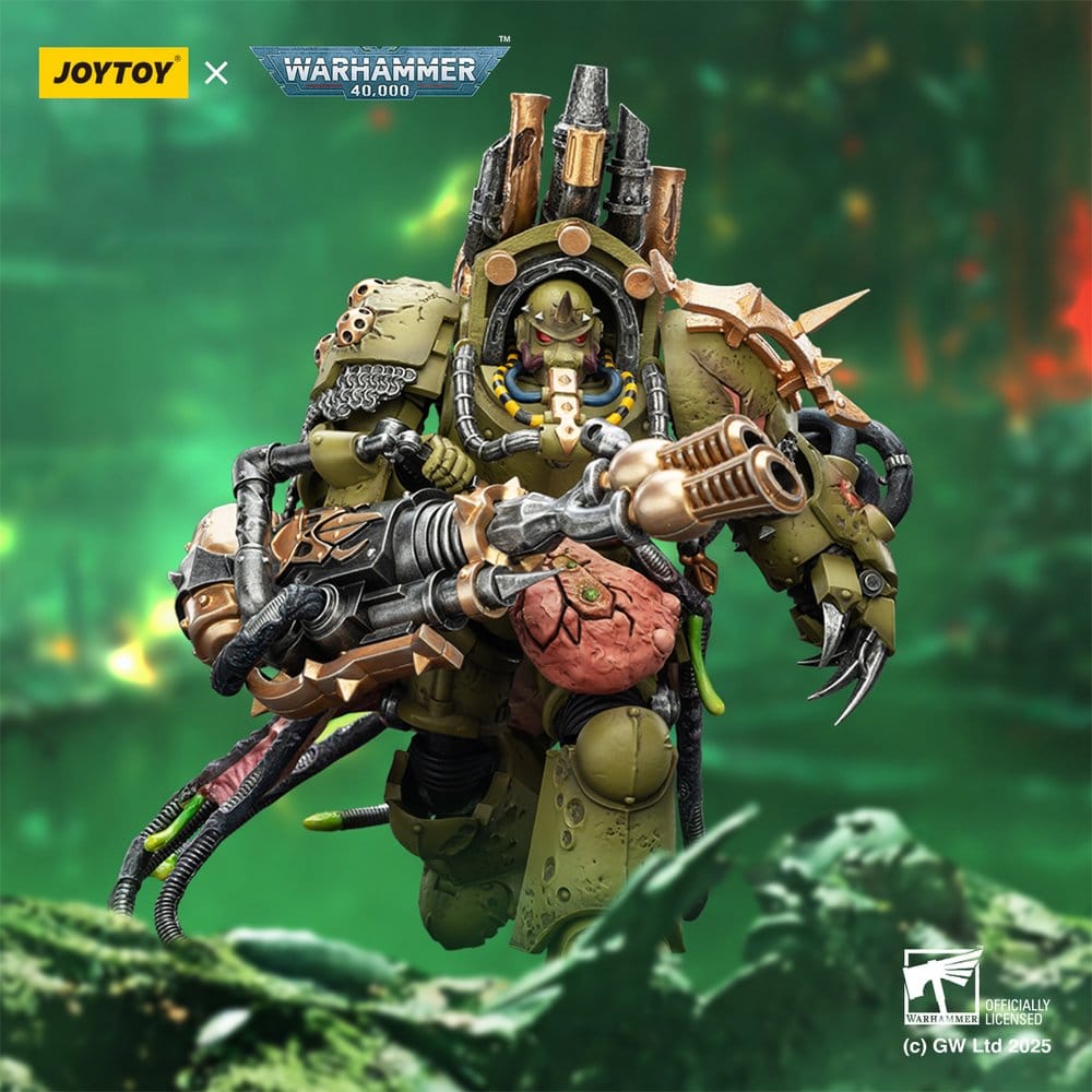 Joy Toy (CN) Warhammer 40,000 Death Guard Lord of Virulence with Power Fist and Twin Plague Spewer Actionfigur