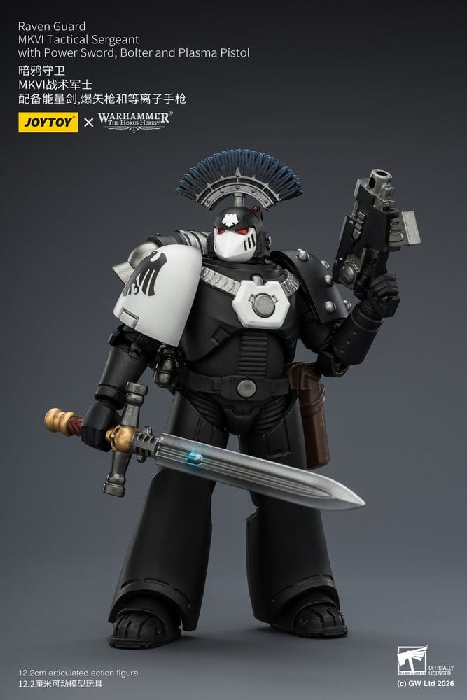 Joy Toy (CN) Warhammer 40,000 Raven Guard MkVI Tactical Sergeant Actionfigur