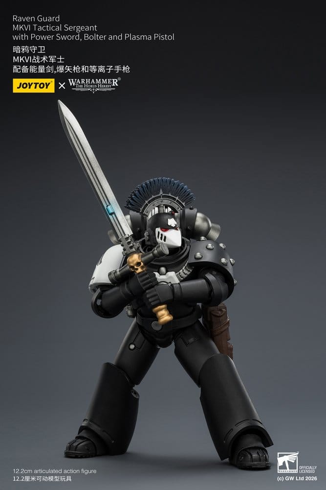 Joy Toy (CN) Warhammer 40,000 Raven Guard MkVI Tactical Sergeant Actionfigur
