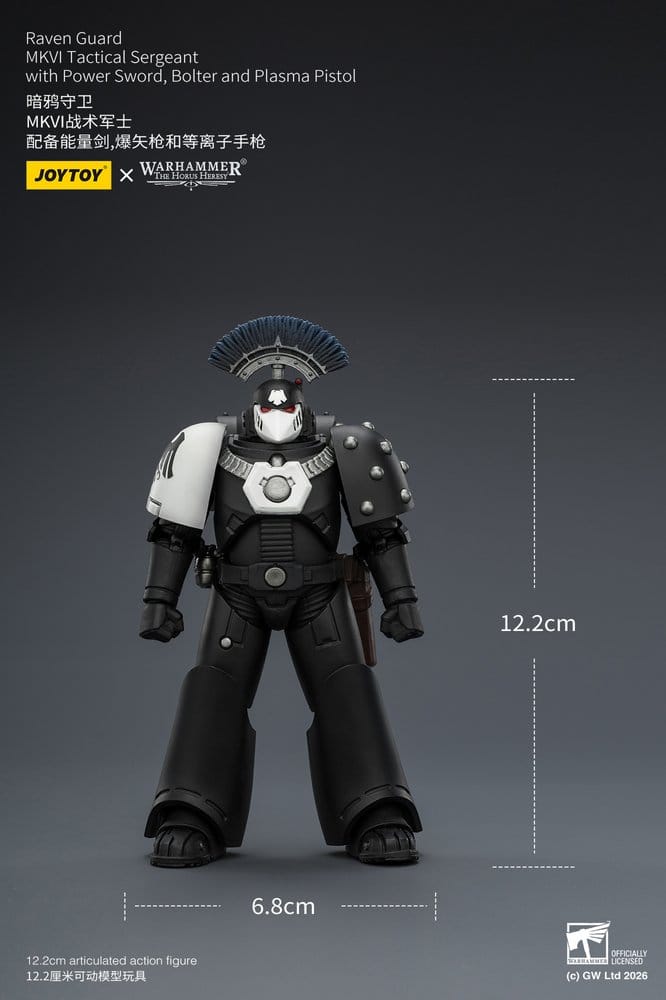 Joy Toy (CN) Warhammer 40,000 Raven Guard MkVI Tactical Sergeant Actionfigur