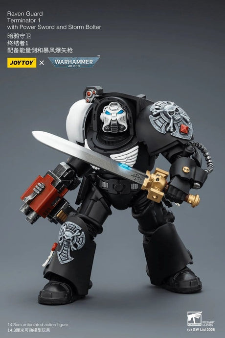 Joy Toy (CN) Warhammer 40,000 Raven Guard Terminator 1 with Power Sword and Storm Bolter Actionfigur