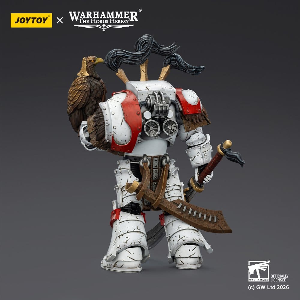 Joy Toy (CN) Warhammer 40,000 White Scars Legion Praetor in Cataphractii Terminator Armour with Cyber Hawk Chogorian