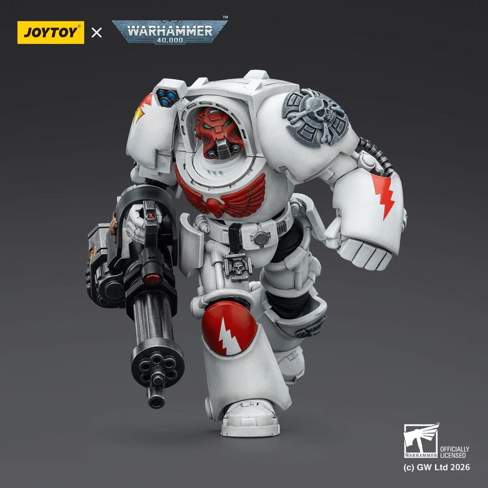 Joy Toy (CN) Warhammer 40,000 White Scars Terminator 3 with Power Fist and Assault Cannon Actionfigur