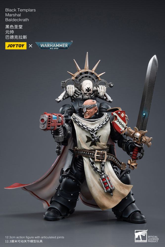 Joy Toy (CN) Warhammer 40k Black Templars Marshal Baldeckrath 1/18 Actionfigur