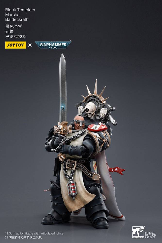 Joy Toy (CN) Warhammer 40k Black Templars Marshal Baldeckrath 1/18 Actionfigur