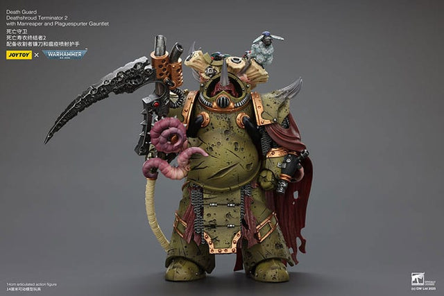Joy Toy (CN) Warhammer 40k Death Guard Deathshroud Terminator 2 With Manreaper And Plaguespurter Gauntlet 1/18