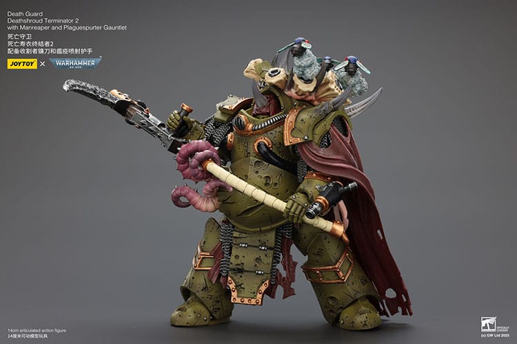 Joy Toy (CN) Warhammer 40k Death Guard Deathshroud Terminator 2 With Manreaper And Plaguespurter Gauntlet 1/18
