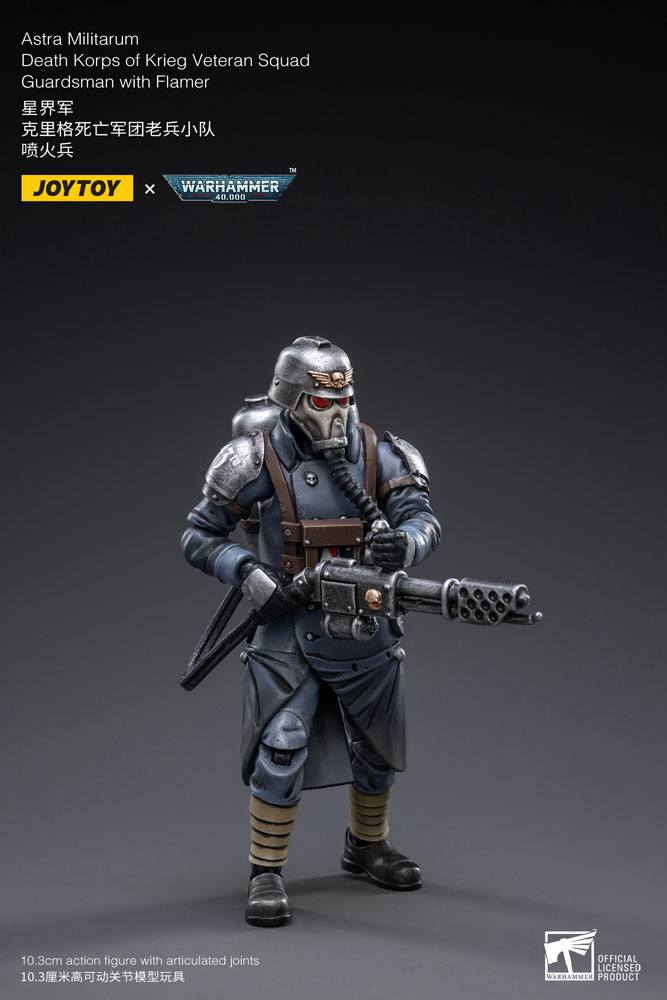 Joy Toy (CN) Warhammer 40k Death Korps of Krieg Veteran Squad Guardsman with Flamer 1/18 Actionfigur