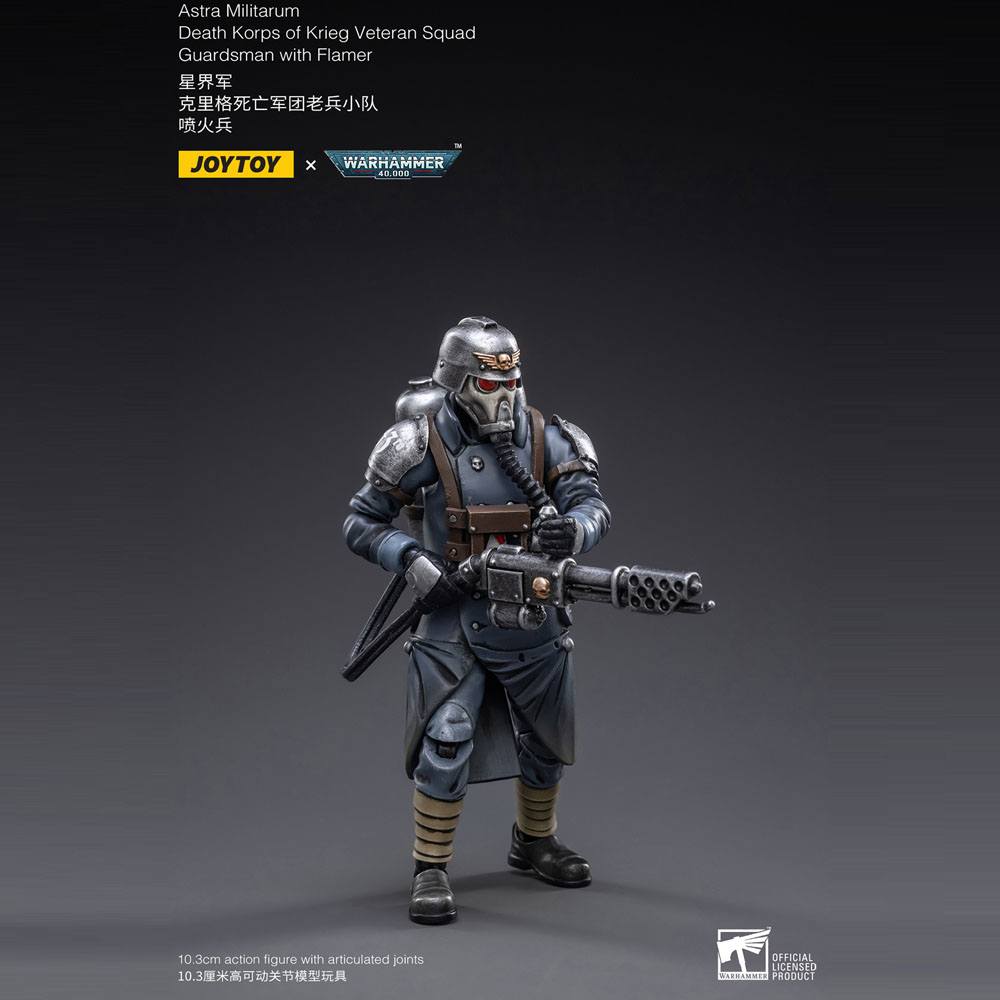 Joy Toy (CN) Warhammer 40k Death Korps of Krieg Veteran Squad Guardsman with Flamer 1/18 Actionfigur
