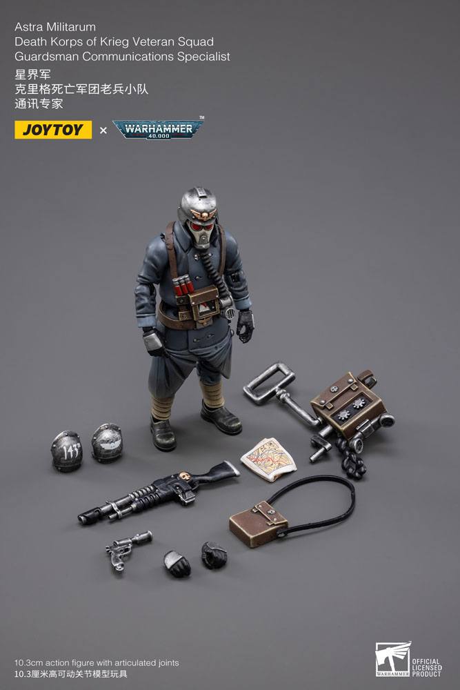 Joy Toy (CN) Warhammer 40k Death Korps of Krieg Veteran Squad Guardsman Communications Specialist 1/18 Actionfigur