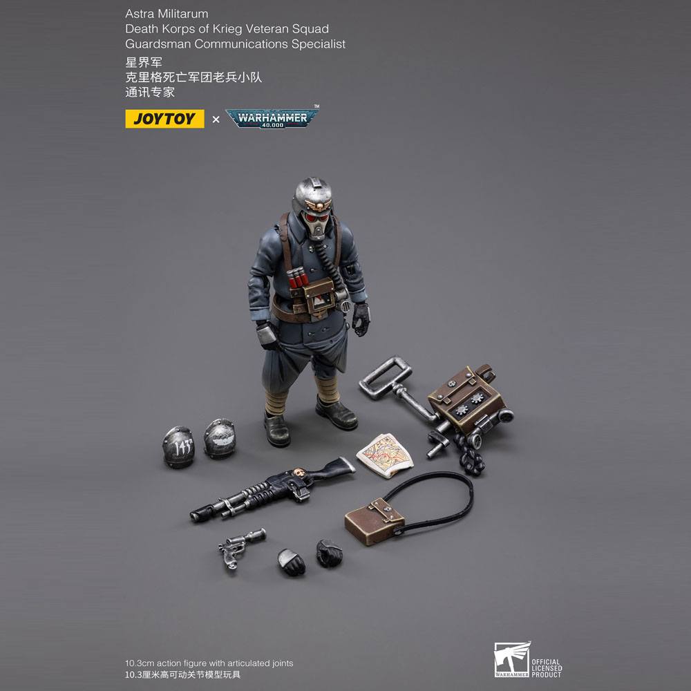 Joy Toy (CN) Warhammer 40k Death Korps of Krieg Veteran Squad Guardsman Communications Specialist 1/18 Actionfigur