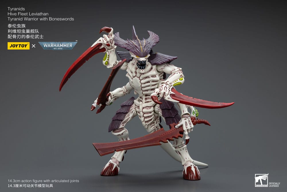 Joy Toy (CN) Warhammer 40k Tyranids Hive Fleet Leviathan Tyranid Warrior with Boneswords 1/18 Actionfigur
