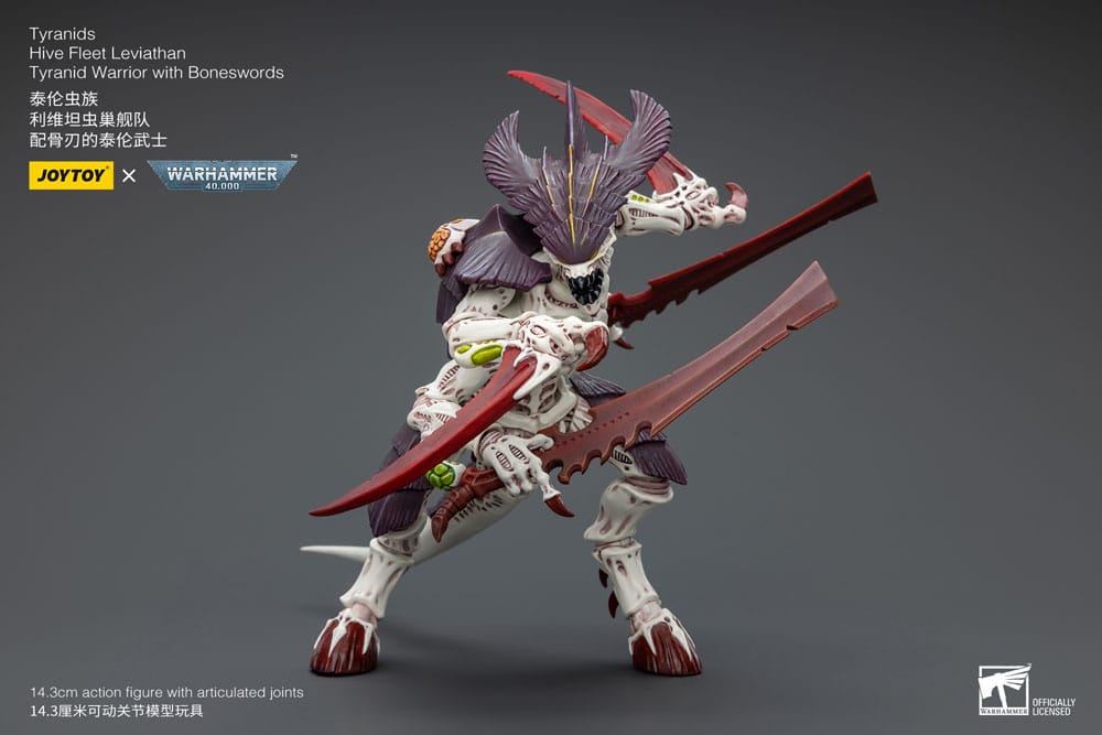 Joy Toy (CN) Warhammer 40k Tyranids Hive Fleet Leviathan Tyranid Warrior with Boneswords 1/18 Actionfigur