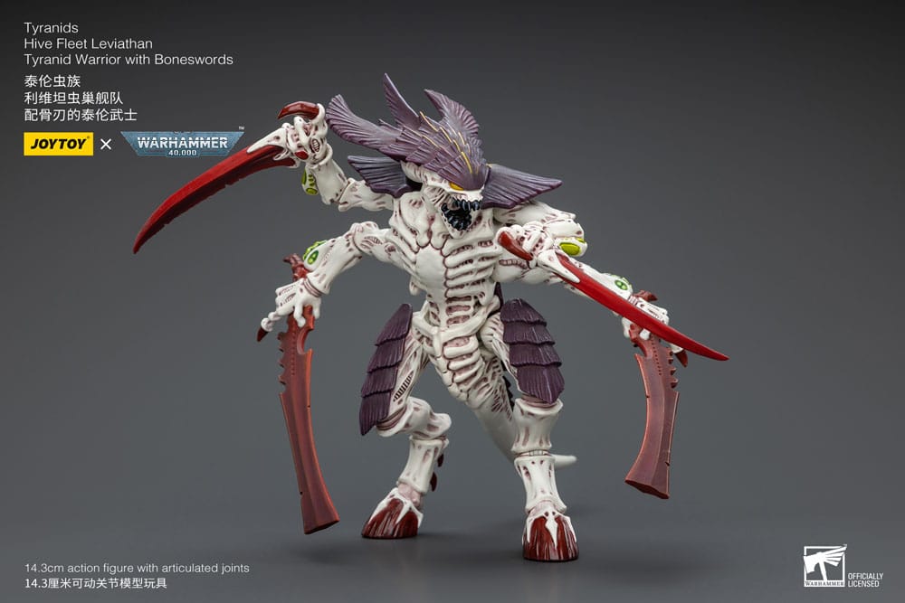 Joy Toy (CN) Warhammer 40k Tyranids Hive Fleet Leviathan Tyranid Warrior with Boneswords 1/18 Actionfigur